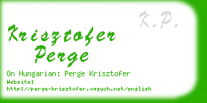 krisztofer perge business card